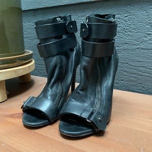 Dolce Vita Leather Peep Toe Booties